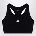 Balenciaga Black Activewear sleeveless top in matt nylon blend