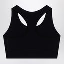 Top preto Balenciaga para atividades físicas sem mangas em mistura de nylon fosco
