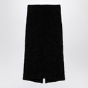 Balenciaga Black tweed midi skirt
