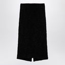 Balenciaga Black tweed midi skirt