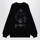 Balenciaga Black cotton blend jumper with print