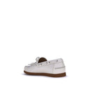 Mocassini Slip-On Bos Taurus in pelle di vitello bianca