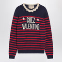 Blue striped Chez Valentino top
