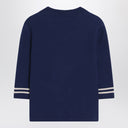 ヴァレンティノ ブルー ダブルブレスト ウール カーディガン