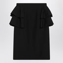 Valentino Black skirt with ruffles on the sides
