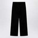 Calças Valentino pretas de veludo de algodão