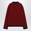 Valentino Jacquard patterned cardigan Toute la V red/navy blue