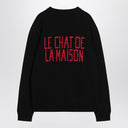 Valentino Black sweater with Le Chat de la Maison patch