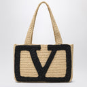 Bolsa Valentino Garavani Viva Superstar Crochet média natural/preta