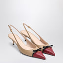 Valentino Garavani Slingback Bepointy 60MM bege/bordô
