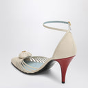 Valentino Garavani Sandália Décolleté VG Marfim Real