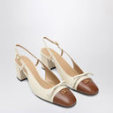 Scarpins Valentino Garavani Slingback Valet Du Roi em manteiga/tabaco