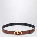 Cinto Valentino Garavani Vlogo Signature caramelo escuro