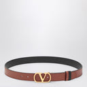 Cinto reversível Valentino Garavani Vlogo Signature marrom/preto