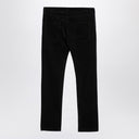 Saint Laurent schwarze Cord-Hose in schmaler Passform