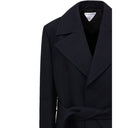 Cappotto Trench di Cotone Blu