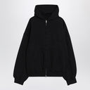 Balenciaga Washed black Flipped Uni Regular Fit zip hoodie
