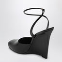 Saint Laurent La Scandale wedge in black patent leather