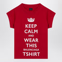 Balenciaga Red cropped t-shirt Keep Calm