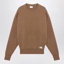 Saint Laurent Caramel coloured plush cotton sweatshirt