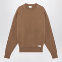 Saint Laurent Caramel coloured plush cotton sweatshirt