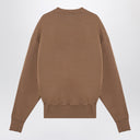 Saint Laurent Caramel coloured plush cotton sweatshirt