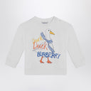 Burberry White sweatshirt with logo print