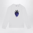 Burberry White cotton sweatshirt with logo print