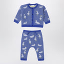 Burberry Blue wool and cashmere blend set