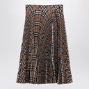 Falda plisada con patrón de cuadros Burberry