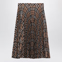 Falda plisada con patrón de cuadros Burberry
