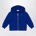Burberry Electric blue cotton hooded sweatshirt with EKD logo