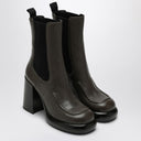 Bota Chelsea Wedge Burberry em couro verde escuro