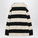 Alexander McQueen Striped Polo Shirt Black/Ivory