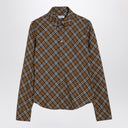 Camisa de algodón a cuadros color óxido de Burberry
