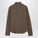 Camisa de algodão xadrez Burberry cor oxidação