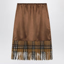 Burberry Satin skirt with Check panel