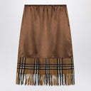 Burberry Satin skirt with Check panel