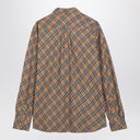 Burberry Beige button-down shirt with Check pattern