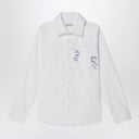 Burberry White stretch cotton shirt with EKD