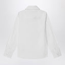 Burberry White stretch cotton shirt with EKD