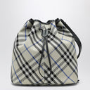 Burberry Medium bucket bag with Lichen-colour Check pattern