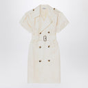 Burberry Elfenbein Trenchkleid aus Viskose