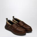 Burberry Brown Loafers with Check Trim