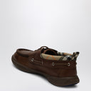 Mocassins Marrons Burberry com Acabamento Xadrez