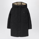 Cappotto nero trapuntato in nylon Burberry