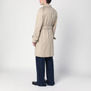 Trench coat bege de algodão Burberry com cinto