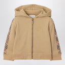 Burberry Beige cotton terry zip sweatshirt