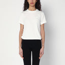 Burberry White T-shirt with check pattern detail