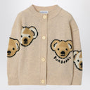 Burberry beige Strickjacke aus Wolle mit Thomas-Bär und Freunden